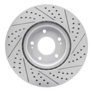 Mitsubishi Lancer Brake Rotor (1) - Front Left - DFC - Drilled & Slotted Geoperformance - `03-`06 Mitsubishi Lancer Brake Rotor (1) - Front Left - DFC - Drilled & Slotted Geoperformance - `03-`06