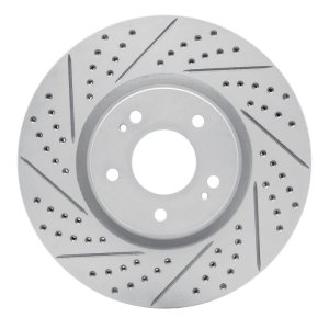 Mitsubishi Lancer Brake Rotor (1) - Front Left - DFC - Drilled & Slotted Geoperformance - `03-`06