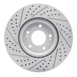 Mitsubishi Lancer Brake Rotor (1) - Front Right - DFC - Drilled & Slotted Geoperformance - `03-`06