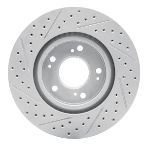 Mitsubishi Eclipse Brake Rotor (1) - Front Right - DFC - Geoperformance Drilled & Slotted - `04-`12