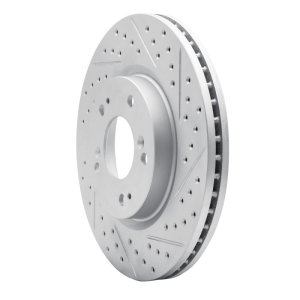 Mitsubishi Eclipse Brake Rotor (1) - Front Right - DFC - Geoperformance Drilled & Slotted - `04-`12