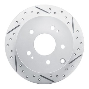 Mitsubishi Galant Brake Rotor (1) - Rear Right - DFC - Geoperformance Rotor - Drilled and Slotted - `04-`12