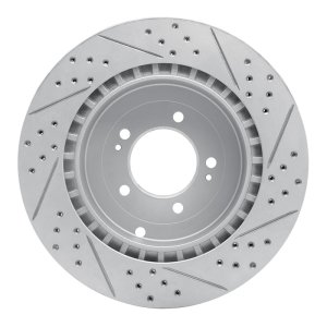 Mitsubishi Lancer Brake Rotor (1) - Rear Left - DFC - Drilled & Slotted Geoperformance - `08-`15