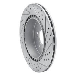 Mitsubishi Lancer Brake Rotor (1) - Rear Left - DFC - Drilled & Slotted Geoperformance - `08-`15