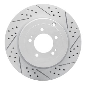 Mitsubishi Lancer Brake Rotor (1) - Rear Right - DFC - Geoperf Drilled & Slotted - `08-`15 Mitsubishi Lancer Brake Rotor (1) - Rear Right - DFC - Geoperf Drilled & Slotted - `08-`15