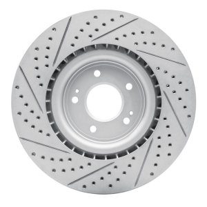 Mitsubishi Lancer Brake Rotor (1) - Front Right - DFC - Geoperformance Drilled & Slotted - `08-`15