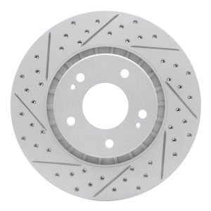 Mitsubishi Lancer Brake Rotor (1) - Front Left - DFC - Drilled & Slotted Geoperformance - `09-`15