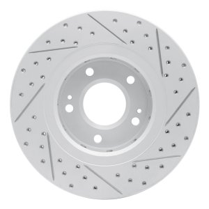 Mitsubishi Lancer Brake Rotor (1) - Front Left - DFC - Drilled & Slotted Geoperformance - `09-`15