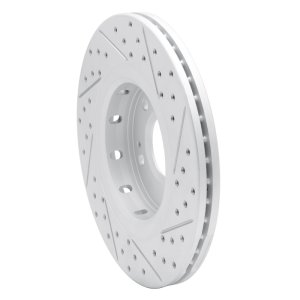 Mitsubishi Lancer Brake Rotor (1) - Front Left - DFC - Drilled & Slotted Geoperformance - `09-`15