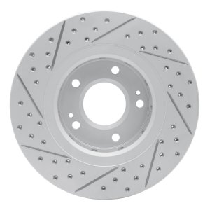 Mitsubishi Lancer Brake Rotor (1) - Front Right - DFC - Geoperformance Rotor - Drilled and Slotted - `09-`15
