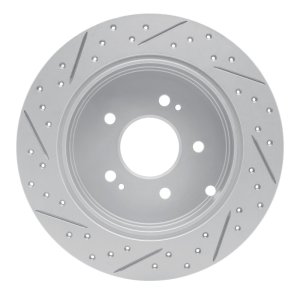 Mitsubishi Endeavor Brake Rotor (1) - Rear Right - DFC - Geoperformance Drilled & Slotted - `04-`11