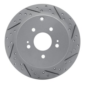Mitsubishi Endeavor Brake Rotor (1) - Rear Right - DFC - Geoperformance Drilled & Slotted - `04-`11