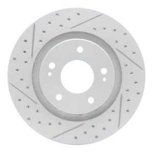 Mitsubishi Outlander Brake Rotor (1) - Front Left - DFC - Drilled & Slotted Geoperformance - `05-`22