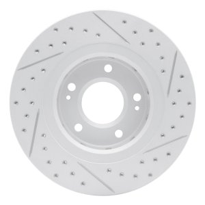 Mitsubishi Outlander Brake Rotor (1) - Front Left - DFC - Drilled & Slotted Geoperformance - `05-`22