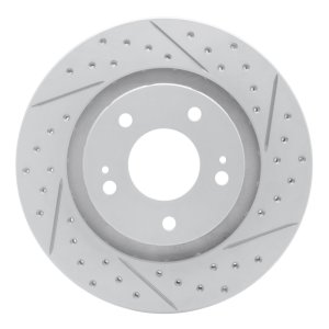Mitsubishi Outlander Brake Rotor (1) - Front Right - DFC - Drilled & Slotted Geoperformance - `05-`22