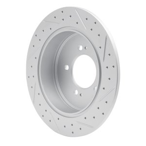 Mitsubishi Lancer Brake Rotor (1) - Rear Left - DFC - Drilled & Slotted Geoperformance - `07-`15