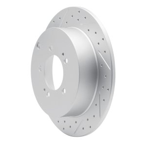 Mitsubishi Lancer Brake Rotor (1) - Rear Left - DFC - Drilled & Slotted Geoperformance - `07-`15