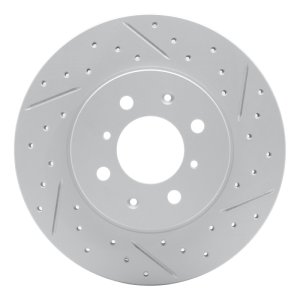 Dodge Attitude Brake Rotors (1) - Front Right - DFC - Drilled & Slotted Geoperformance - `16-`25