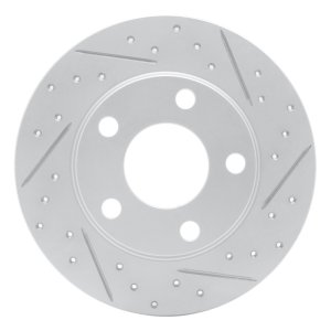 Audi A6 Quattro Brake Rotor (1) - Rear Left - DFC - Geoperformance Rotors - Drilled & Slotted - `99-`05