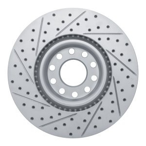 Audi A6 Quattro Brake Rotor (1) - Front Right - DFC - Geoperformance Drilled & Slotted - `99-`04