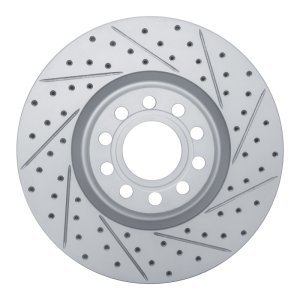 Audi A6 Quattro Brake Rotor (1) - Front Right - DFC - Geoperformance Drilled & Slotted - `99-`04