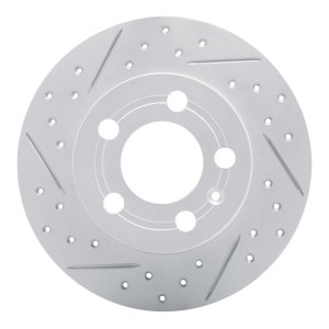 Audi TT Quattro Brake Rotor (1) - Rear Left - DFC - Geoperformance Rotor - Drilled and Slotted - `01-`06