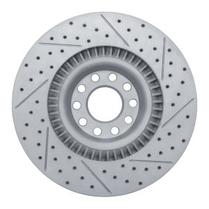 Audi S8 Brake Rotor (1) - Front Left - DFC - Geoperformance Drilled & Slotted - `01-`03