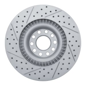 Audi S8 Brake Rotor (1) - Front Right - DFC - Drilled & Slotted Geoperformance - `01-`03