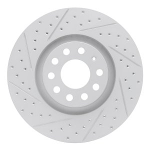 Audi Allroad Brake Rotor (1) - Front Left - DFC - Drilled & Slotted Geoperformance - `98-`09