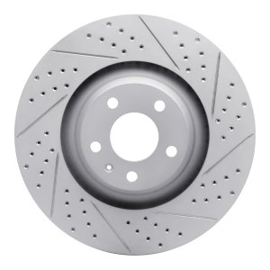 Audi A6 Quattro Brake Rotor (1) - Front Right - DFC - Drilled & Slotted Geoperformance - `05-`11