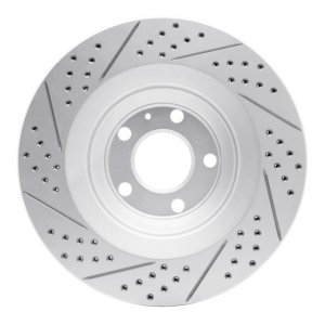 Audi A6 Quattro Brake Rotor (1) - Rear Right - DFC - Drilled & Slotted Geoperformance - `05-`11