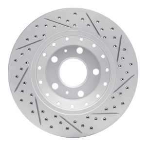 Audi A8 Brake Rotor (1) - Rear Left - DFC - Drilled & Slotted Geoperformance - `04-`10