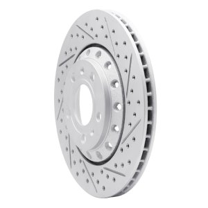 Audi A8 Brake Rotor (1) - Rear Right - DFC - Geoperformance Rotors - Drilled & Slotted - `04-`10