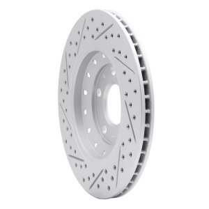 Audi A8 Brake Rotor (1) - Rear Right - DFC - Geoperformance Rotors - Drilled & Slotted - `04-`10