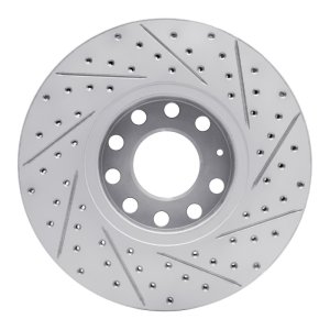 Audi A6 Quattro Brake Rotor (1) - Front Left - DFC - Geoperformance Rotor - Drilled and Slotted - `92-`08