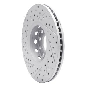 Audi A4 Brake Rotor (1) - Front Right - DFC - Drilled & Slotted Geoperformance - `92-`08