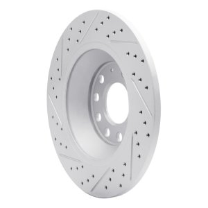 Audi A6 Quattro Brake Rotor (1) - Rear Right - DFC - Drilled & Slotted Geoperformance - `05-`11