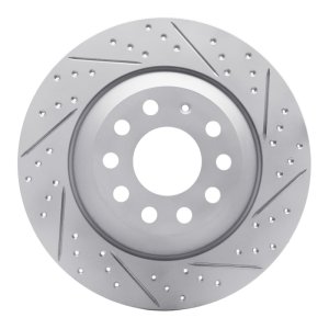 Audi A6 Quattro Brake Rotor (1) - Rear Right - DFC - Drilled & Slotted Geoperformance - `05-`11
