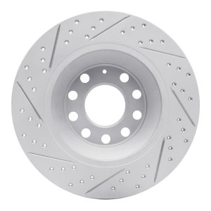 Audi A6 Quattro Brake Rotor (1) - Rear Right - DFC - Drilled & Slotted Geoperformance - `05-`11