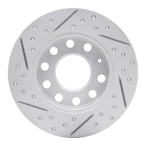 Audi A4 Brake Rotor (1) - Rear Right - DFC - Drilled & Slotted Geoperformance - `02-`06