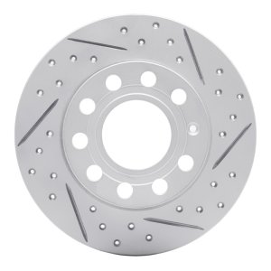 Audi A4 Brake Rotor (1) - Rear Right - DFC - Drilled & Slotted Geoperformance - `02-`06