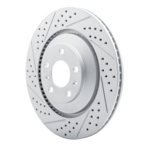 Audi A8 Brake Rotor (1) - Rear Left - DFC - Drilled & Slotted Geoperformance - `04-`18
