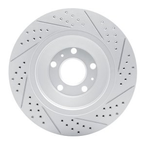 Audi A8 Brake Rotor (1) - Rear Left - DFC - Drilled & Slotted Geoperformance - `04-`18