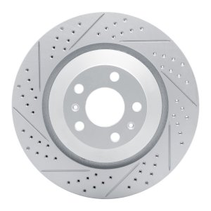 Audi A8 Brake Rotor (1) - Rear Left - DFC - Drilled & Slotted Geoperformance - `04-`18