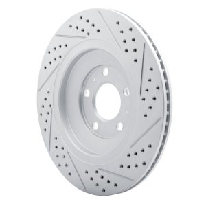 Audi A8 Brake Rotor (1) - Rear Left - DFC - Drilled & Slotted Geoperformance - `04-`18