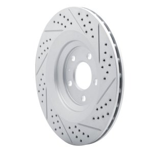 Audi S6 Brake Rotor (1) - Rear Left - DFC - Drilled & Slotted Geoperformance - `07-`11