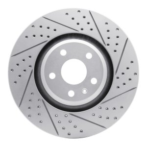 Audi TT Quattro Brake Rotor (1) - Front Right - DFC - Geoperformance Rotor - Drilled and Slotted - `08-`11
