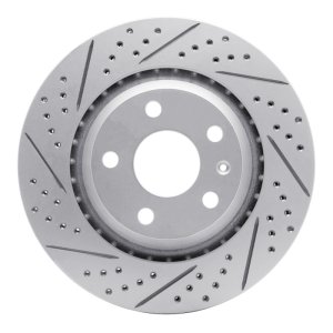 Audi Tts Quattro Brake Rotor (1) - Rear Left - DFC - Geoperformance Drilled & Slotted - `08-`15