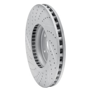 Audi Q5 Brake Rotor (1) - Front Right - DFC - Geoperformance Drilled & Slotted - `08-`12