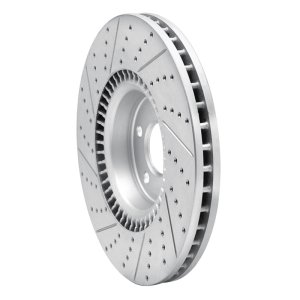 Audi A6 Quattro Brake Rotor (1) - Front Right - DFC - Geoperformance Drilled & Slotted - `12-`18